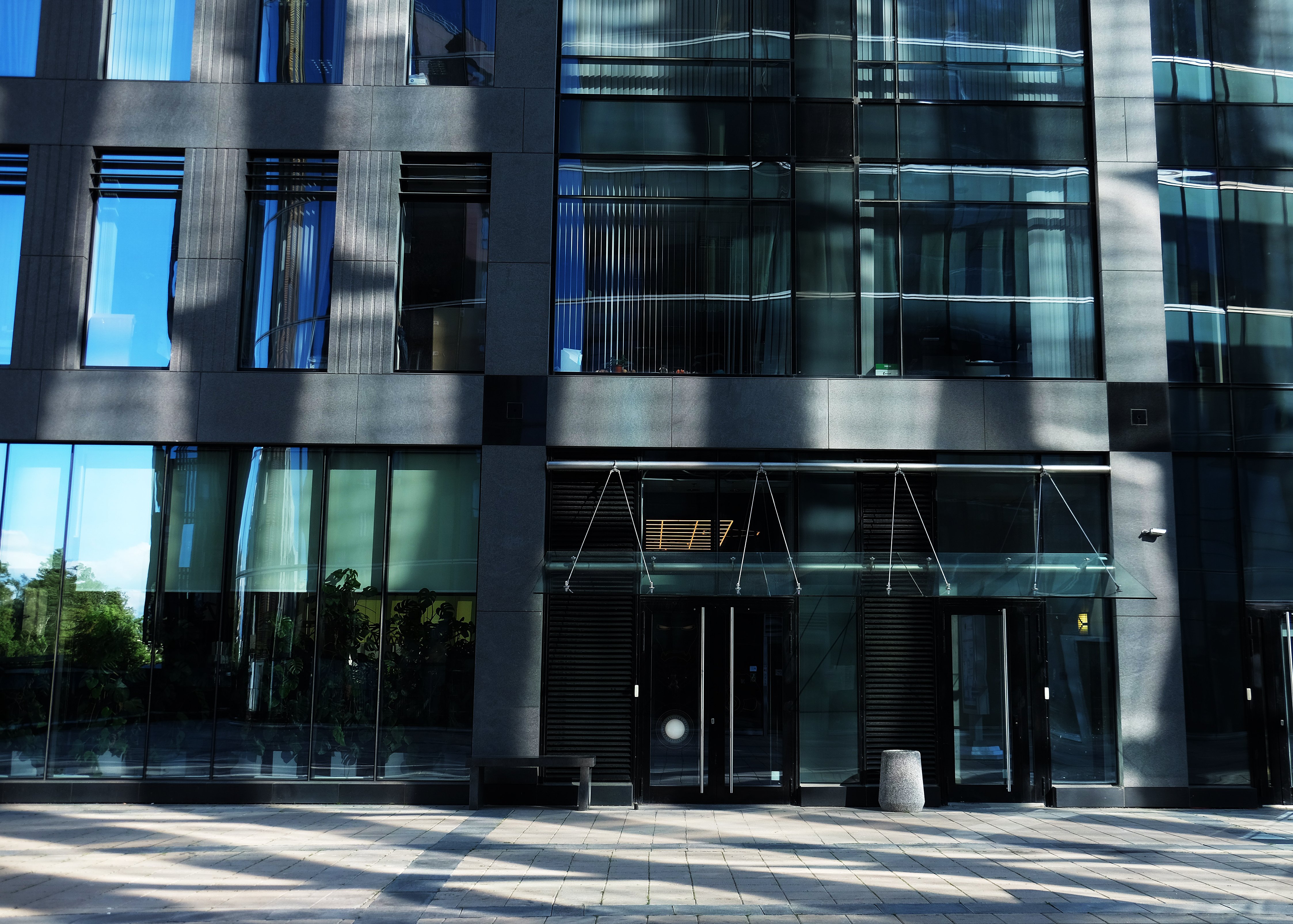 Commercial Cleaning Windows Building Entrance